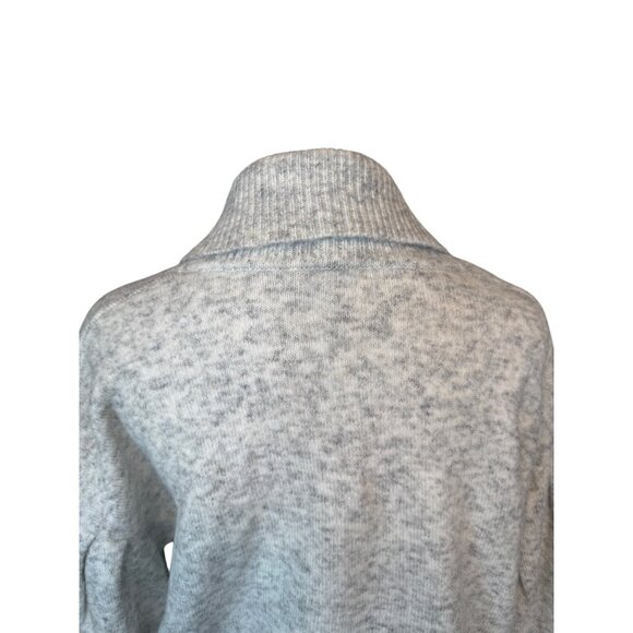 2/$30 Madewell Vinson Shawl-Collar L Pullover Sweater Heathered Stonewall Gray - Picture 12 of 14